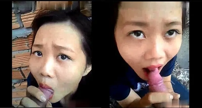 Em gái bú của quý ở vườn sau nhà